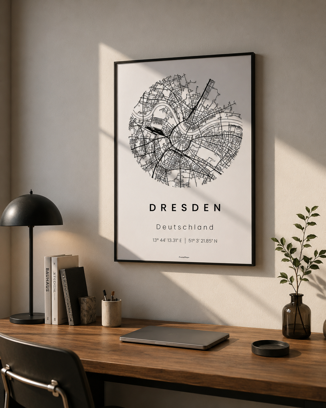 FrameMaps Dresden poster in an interior setting